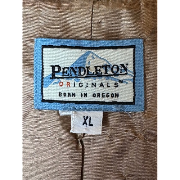 Pendleton Blazer Women XL Brown Tan Houndstooth Wool Jacket Vintage Preppy Retro - Picture 6 of 11